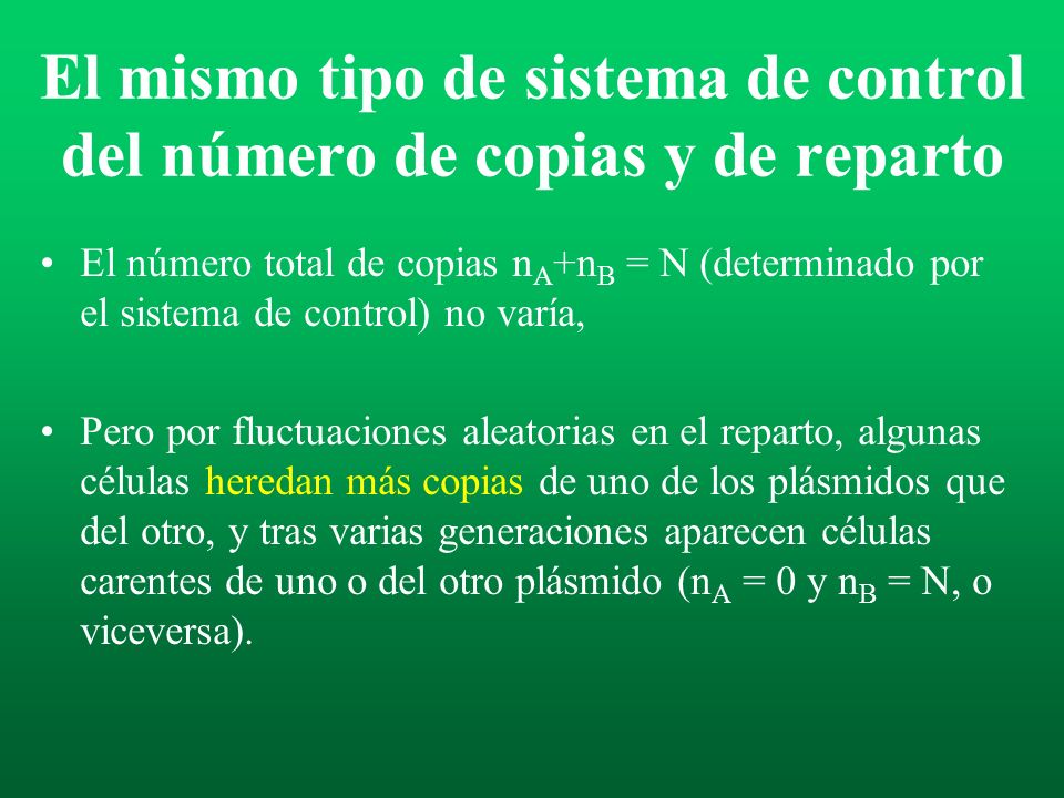 El mismo tipo de sistema de control del número de copias y de reparto