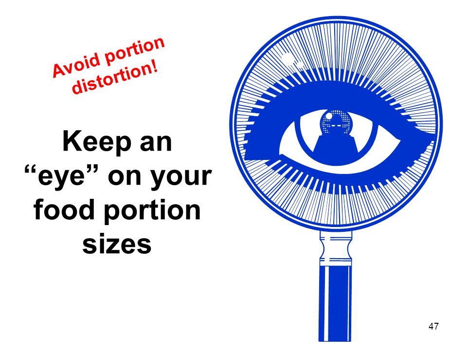 Keep an eye on your food portion sizes