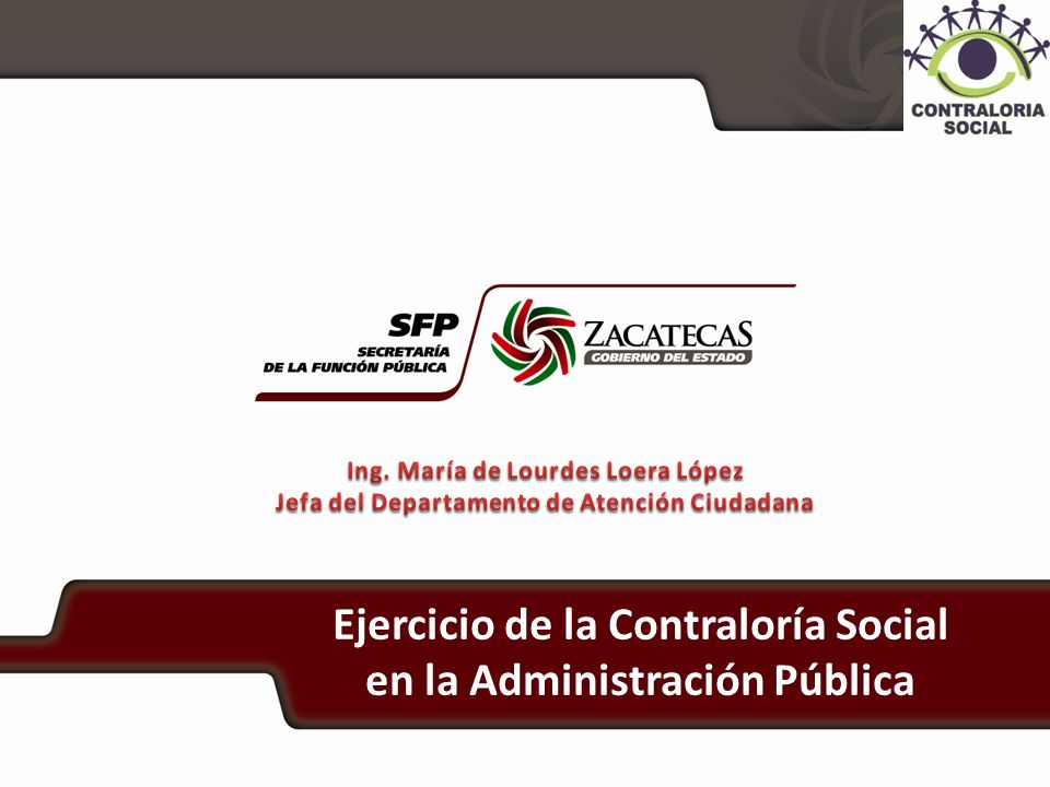 Ejercicio de la Contraloría Social en la Administración Pública