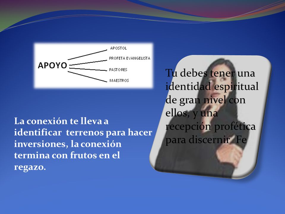 Tu debes tener una identidad espiritual de gran nivel con ellos, y una recepción profética para discernir Fe