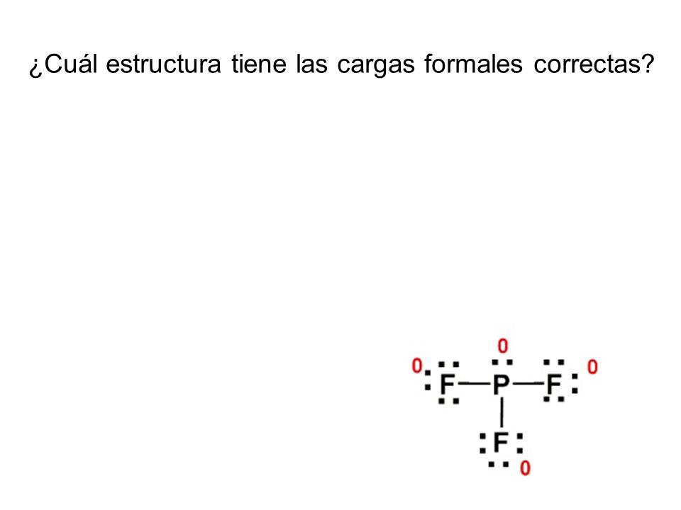 ¿Cuál estructura tiene las cargas formales correctas