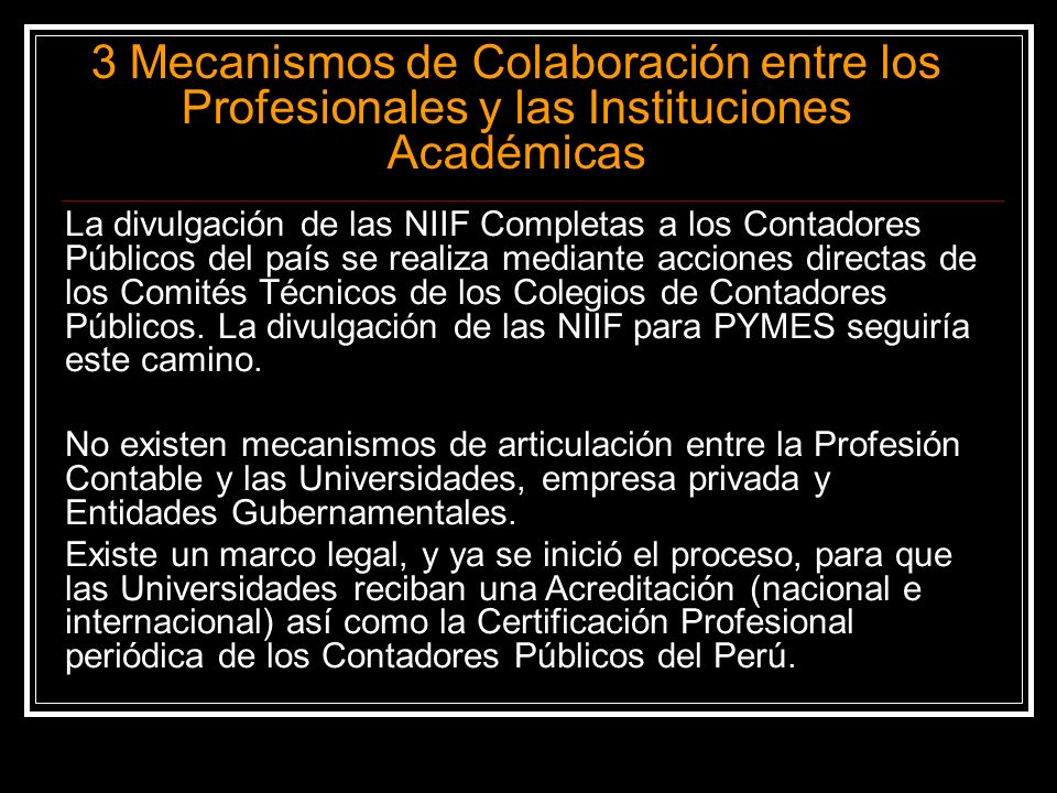3 Mecanismos de Colaboración entre los Profesionales y las Instituciones Académicas