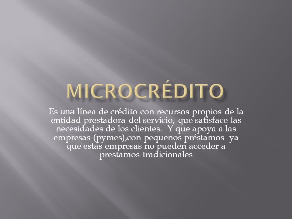 Microcrédito