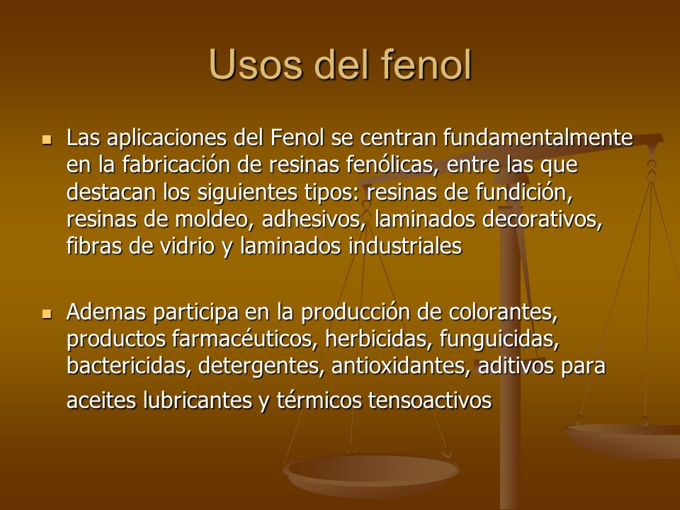 Usos del fenol