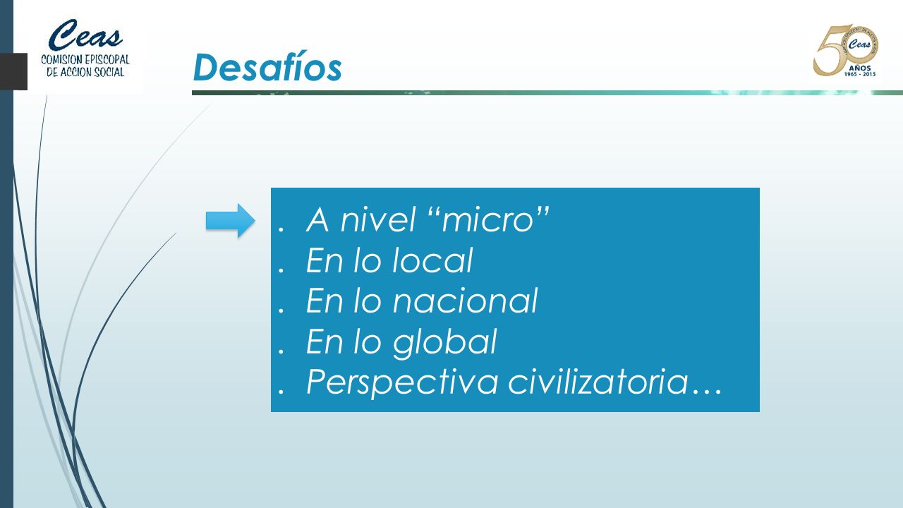 Desafíos . A nivel micro . En lo local . En lo nacional .