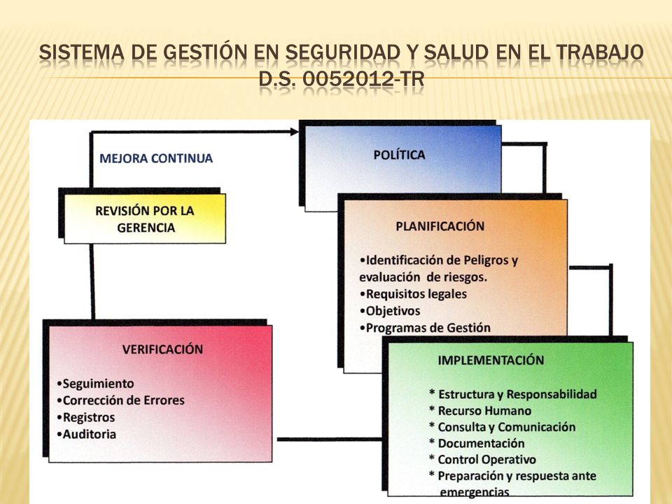 Sistema de Gestión en Seguridad y Salud en el Trabajo D.S TR
