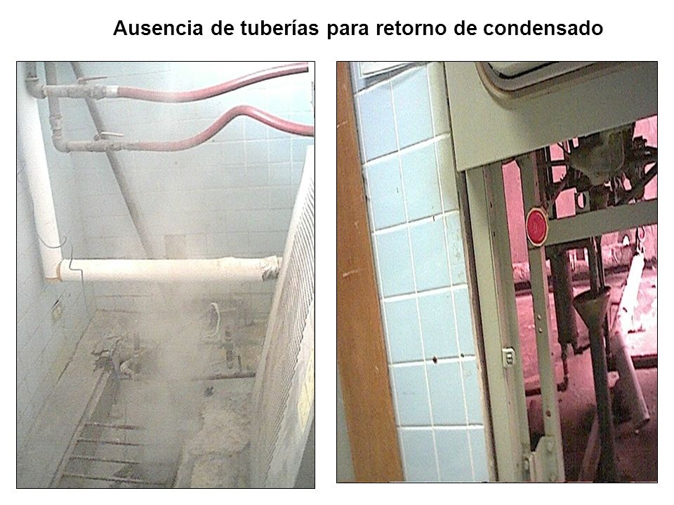 Di Ausencia de tuberías para retorno de condensado e las tu Dimensionamiento de las tuberías
