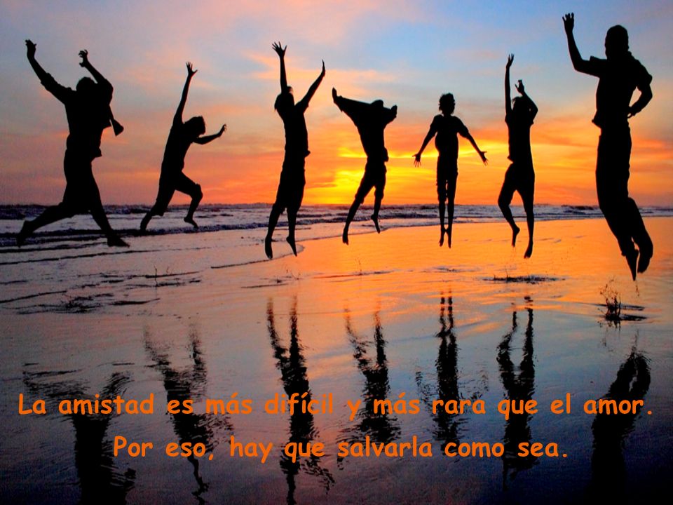 La amistad es más difícil y más rara que el amor.