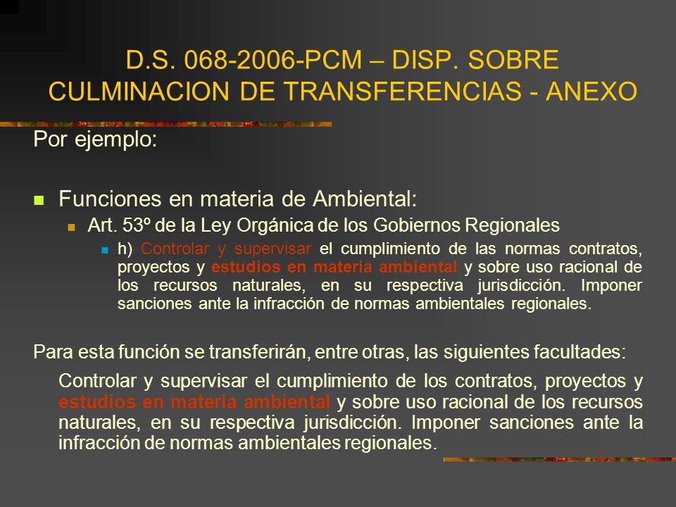 D.S PCM – DISP. SOBRE CULMINACION DE TRANSFERENCIAS - ANEXO