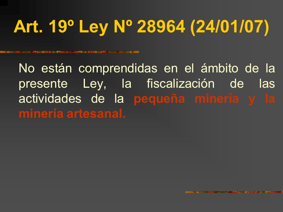 Art. 19º Ley Nº (24/01/07)