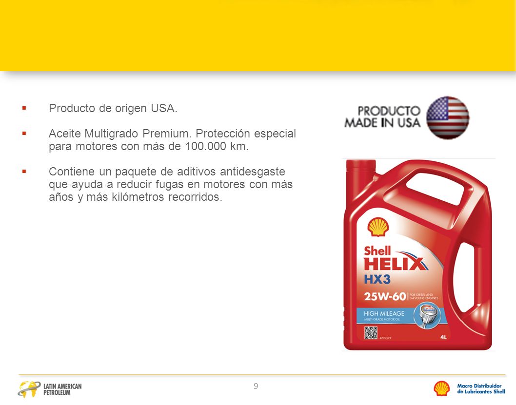 Aceite Multigrado Premium, API SN, diseñado especialmente para reducir los ruidos del motor.