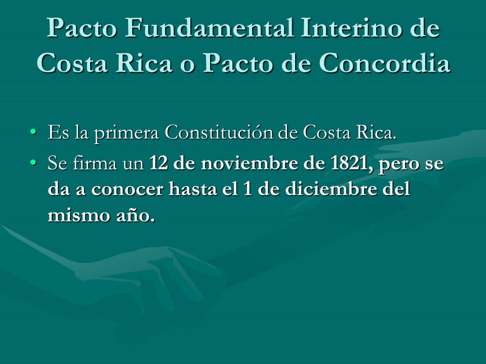 Pacto Fundamental Interino de Costa Rica o Pacto de Concordia