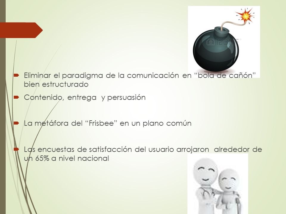 Eliminar el paradigma de la comunicación en bola de cañón bien estructurado