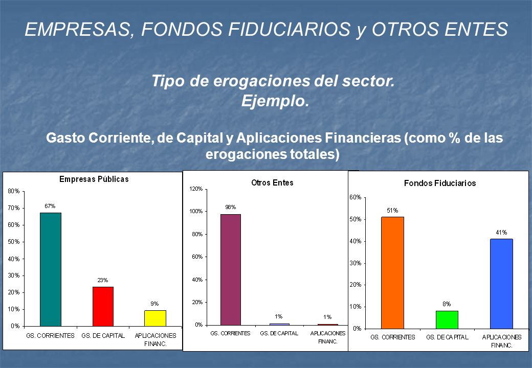 Tipo de erogaciones del sector.