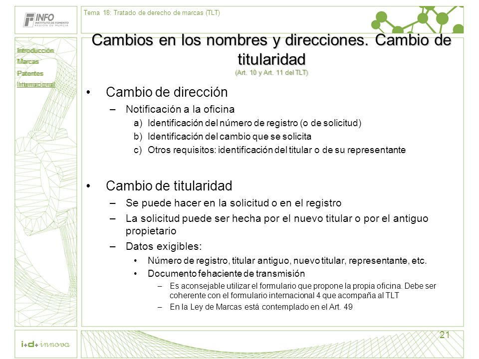 Tema 18: Tratado de derecho de marcas (TLT)