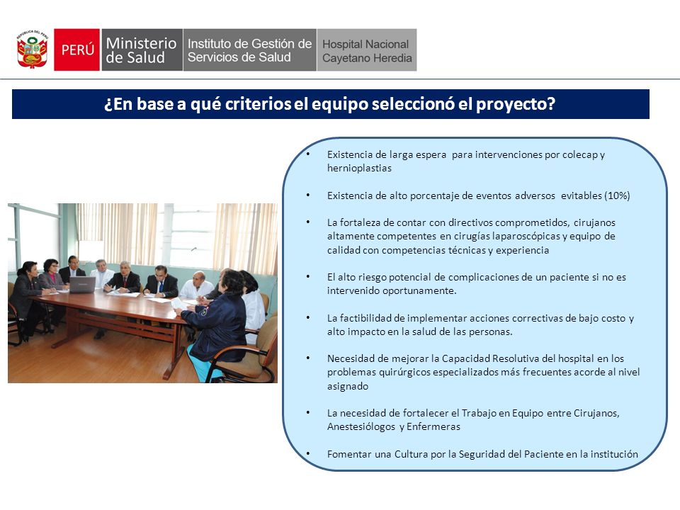¿En base a qué criterios el equipo seleccionó el proyecto