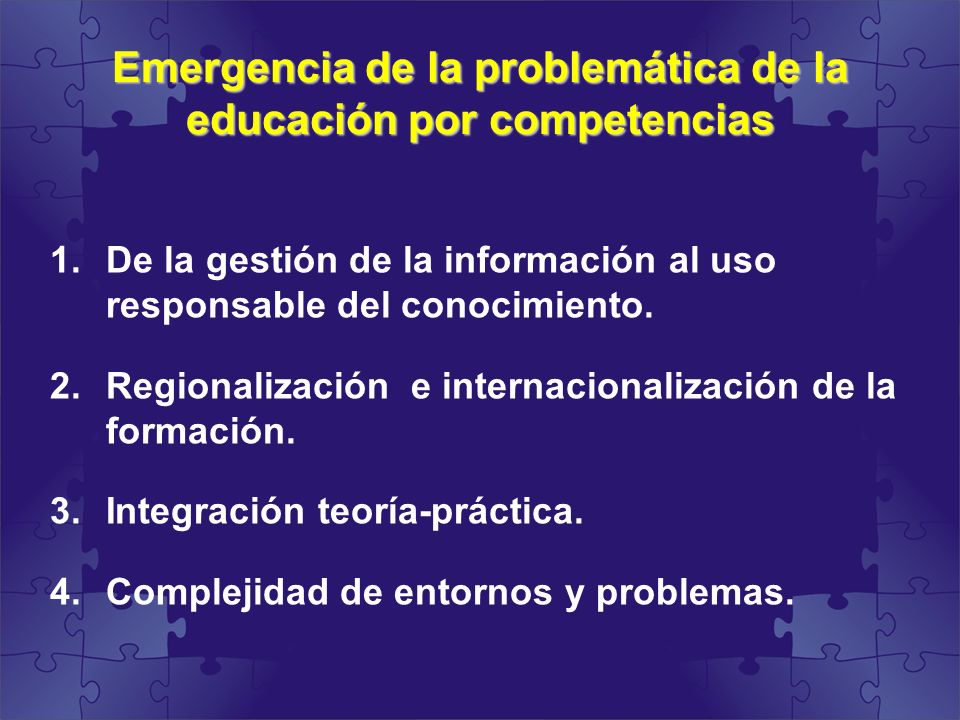 Emergencia de la problemática de la educación por competencias