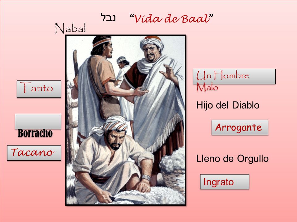 נבל Tanto Nabal Vida de Baal Un Hombre Malo Hijo del Diablo Borracho