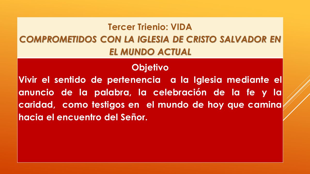 COMPROMETIDOS CON LA IGLESIA DE CRISTO SALVADOR EN EL MUNDO ACTUAL