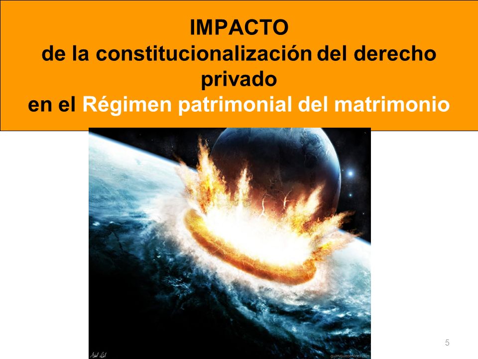 IMPACTO de la constitucionalización del derecho privado en el Régimen patrimonial del matrimonio