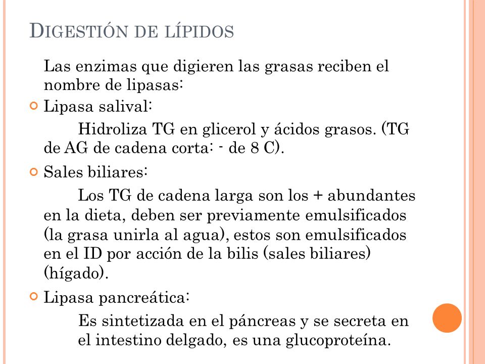 de AG de cadena corta: - de 8 C).