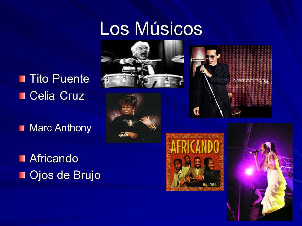 Los Músicos Tito Puente Celia Cruz Africando Ojos de Brujo