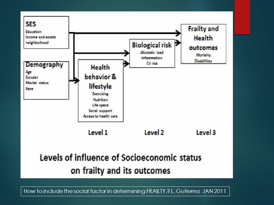 How to include the social factor in determining FRAILTY. L