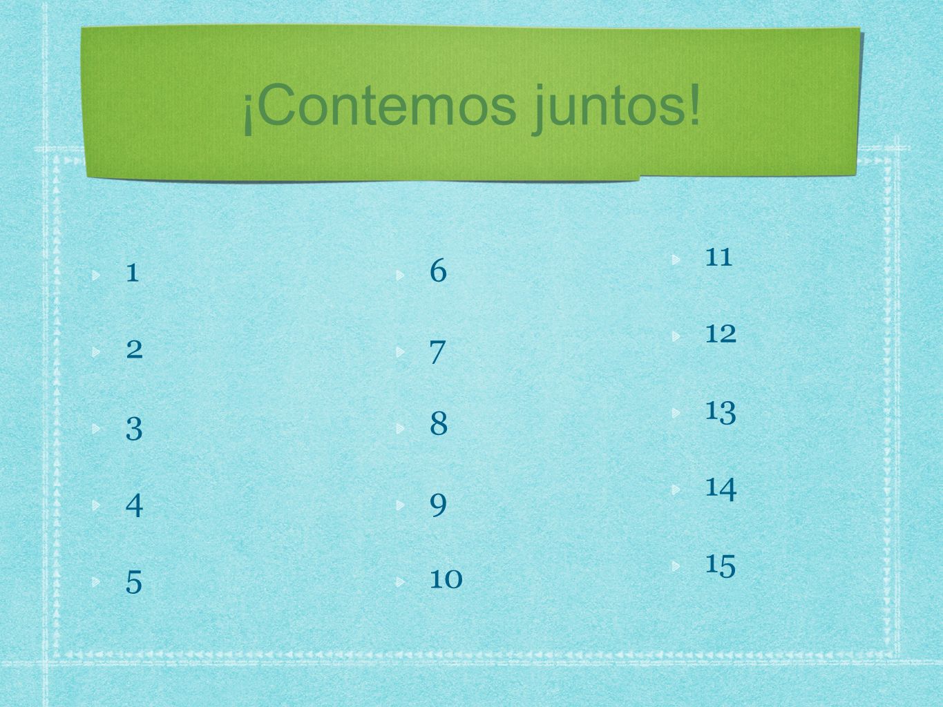 ¡Contemos juntos!
