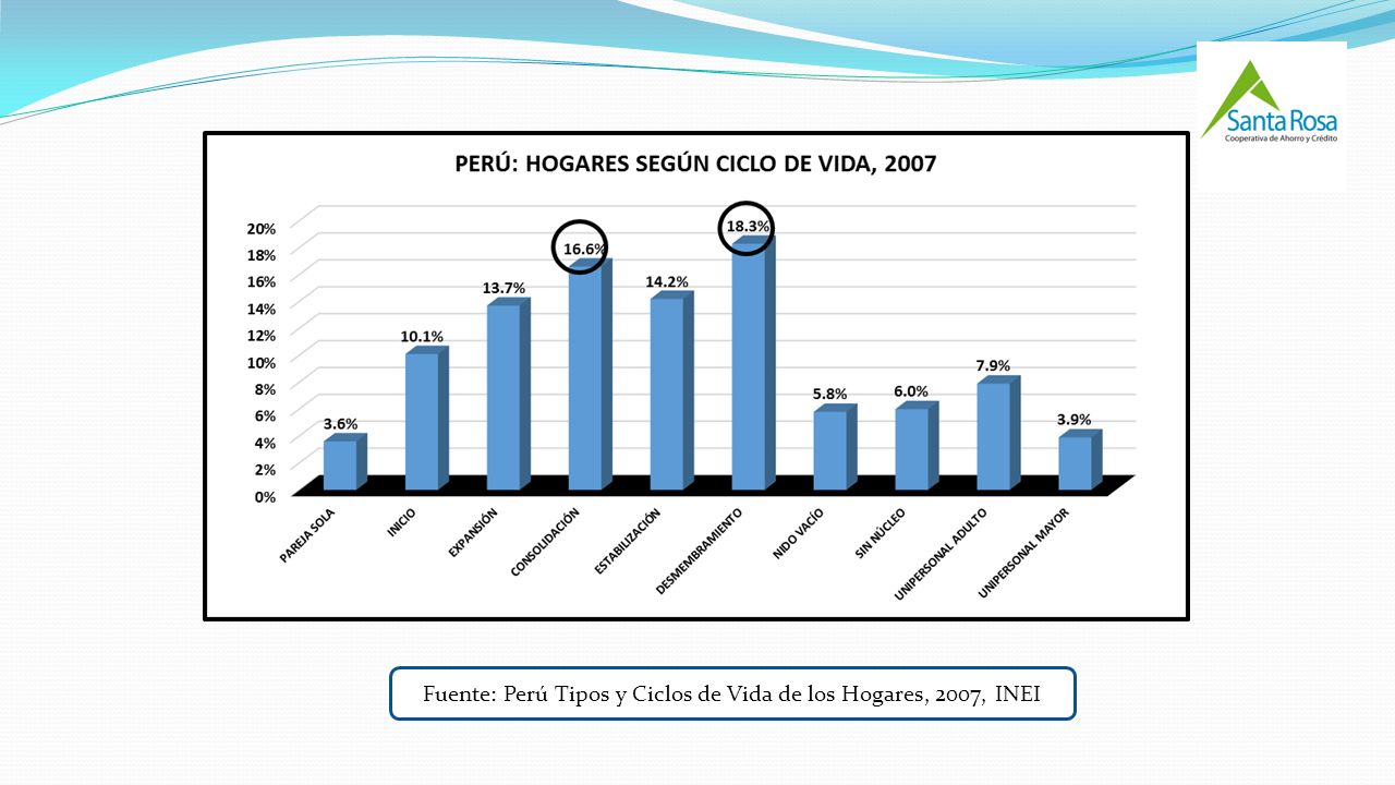 Fuente: Perú Tipos y Ciclos de Vida de los Hogares, 2007, INEI