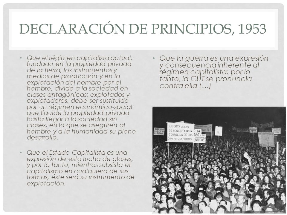 Declaración de Principios, 1953