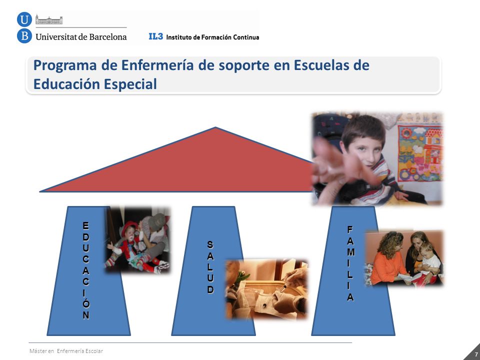 Programa de Enfermería de soporte en Escuelas de Educación Especial