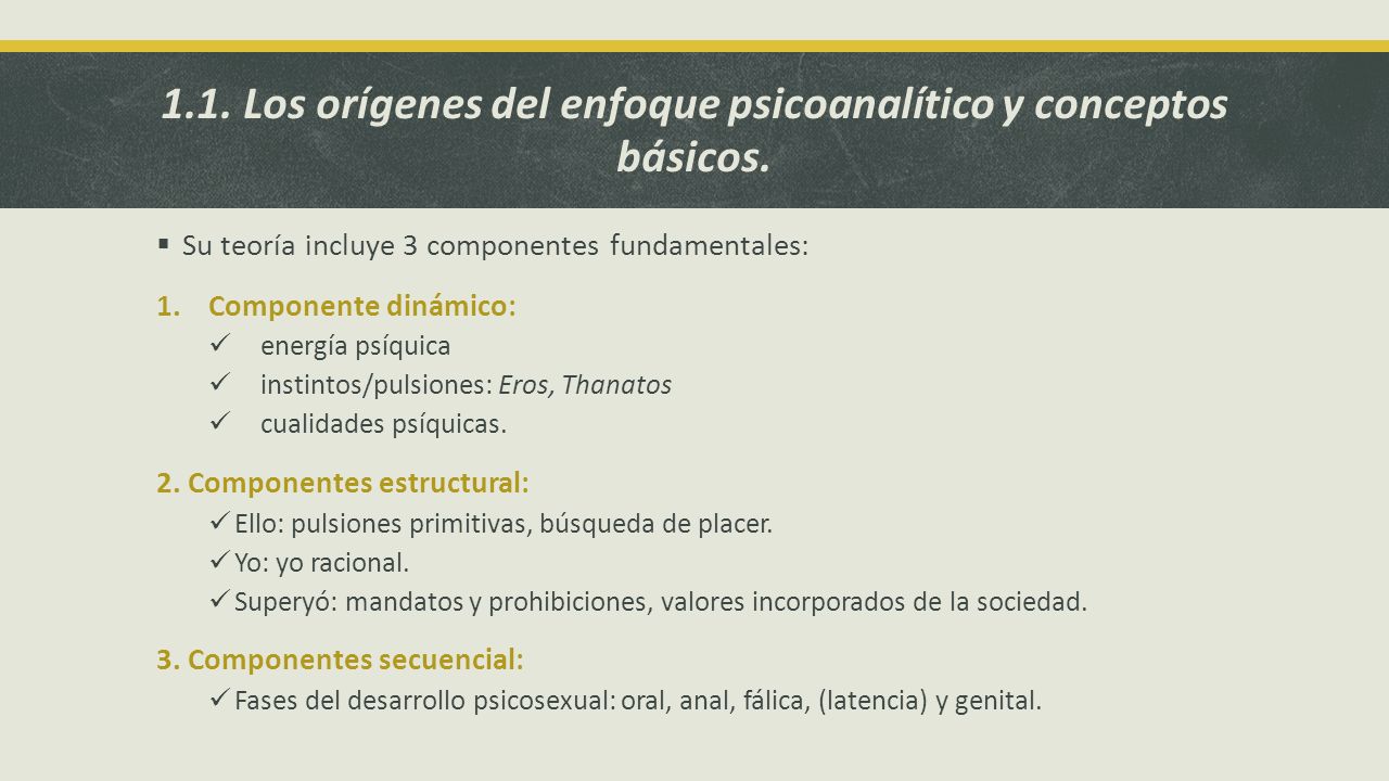 1.1. Los orígenes del enfoque psicoanalítico y conceptos básicos.