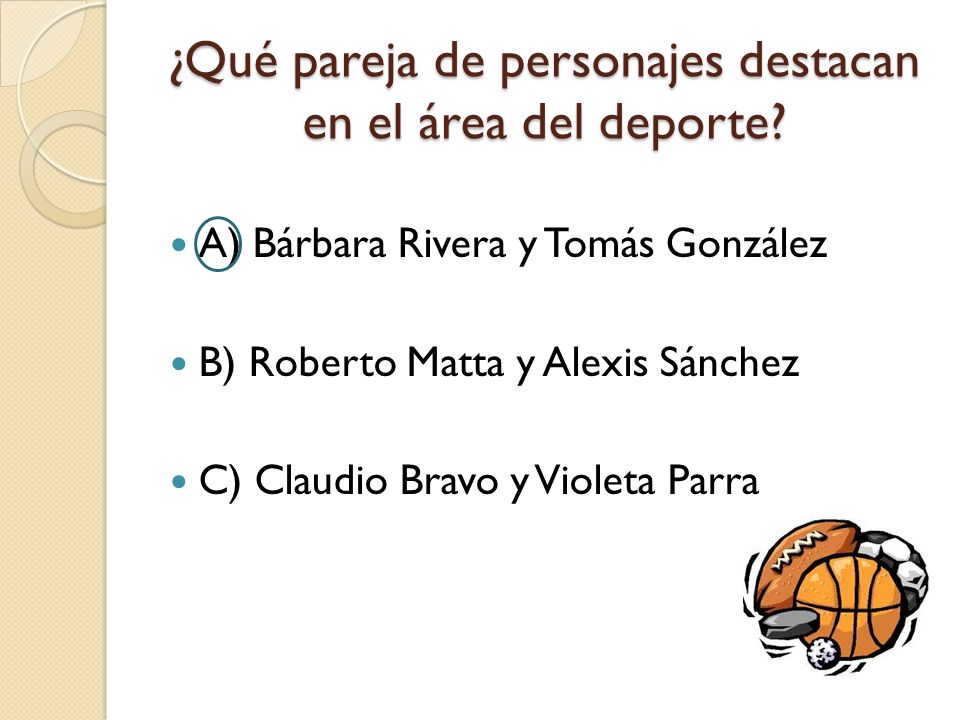 ¿Qué pareja de personajes destacan en el área del deporte