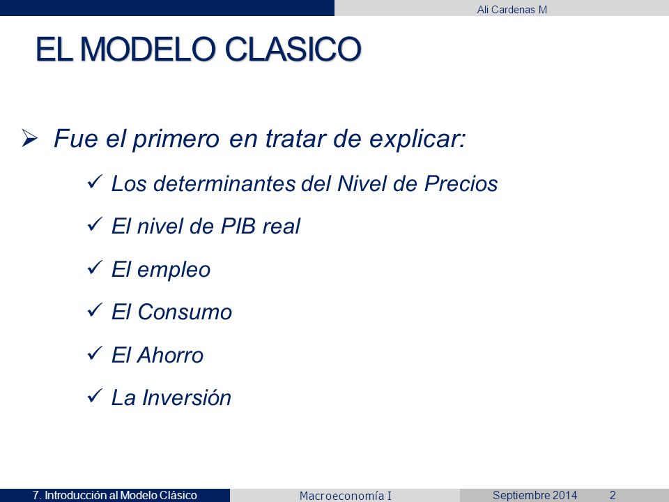 Introducción al Modelo Clásico - ppt descargar