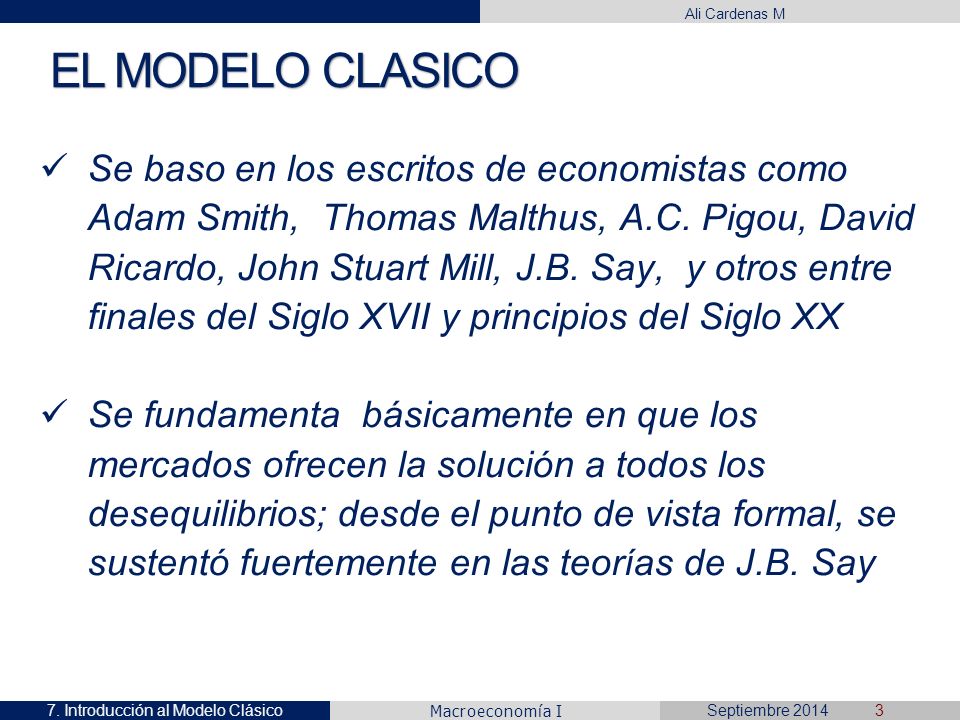 Introducción al Modelo Clásico - ppt descargar