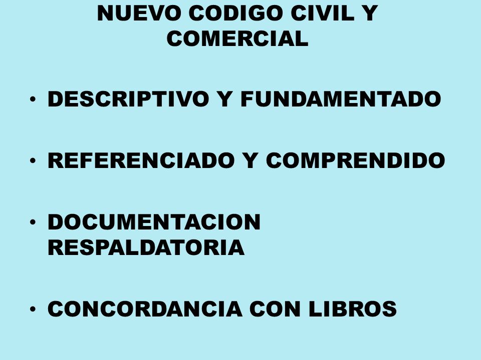NUEVO CODIGO CIVIL Y COMERCIAL