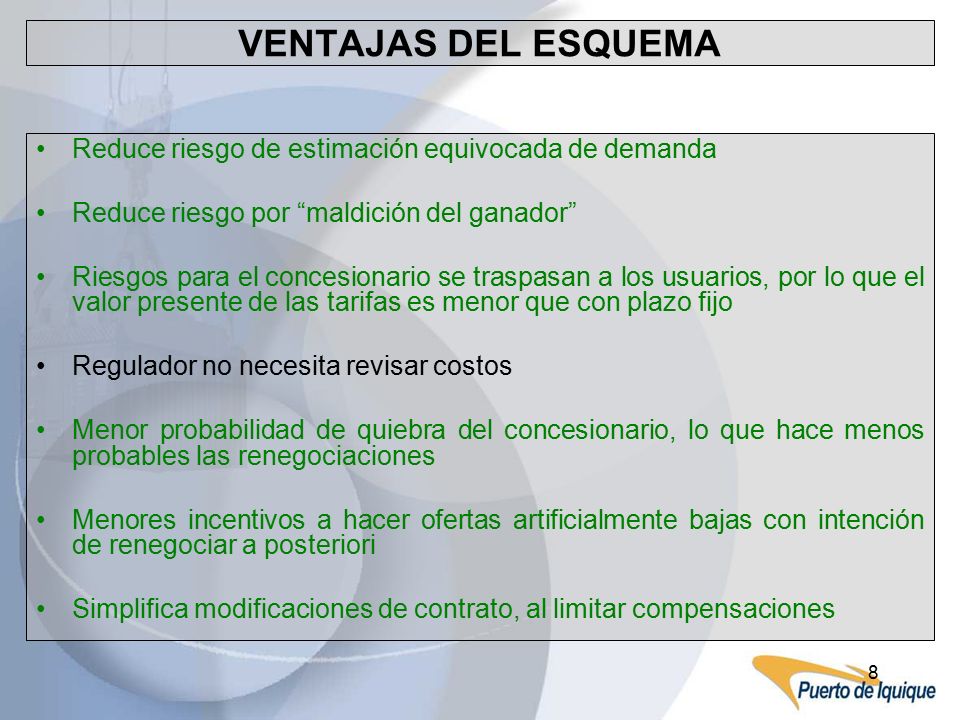 VENTAJAS DEL ESQUEMA Reduce riesgo de estimación equivocada de demanda