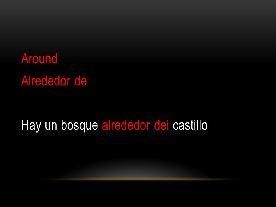 Around Alrededor de Hay un bosque alrededor del castillo