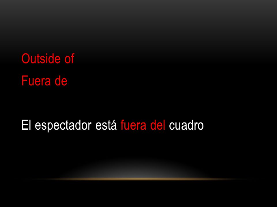 Outside of Fuera de El espectador está fuera del cuadro