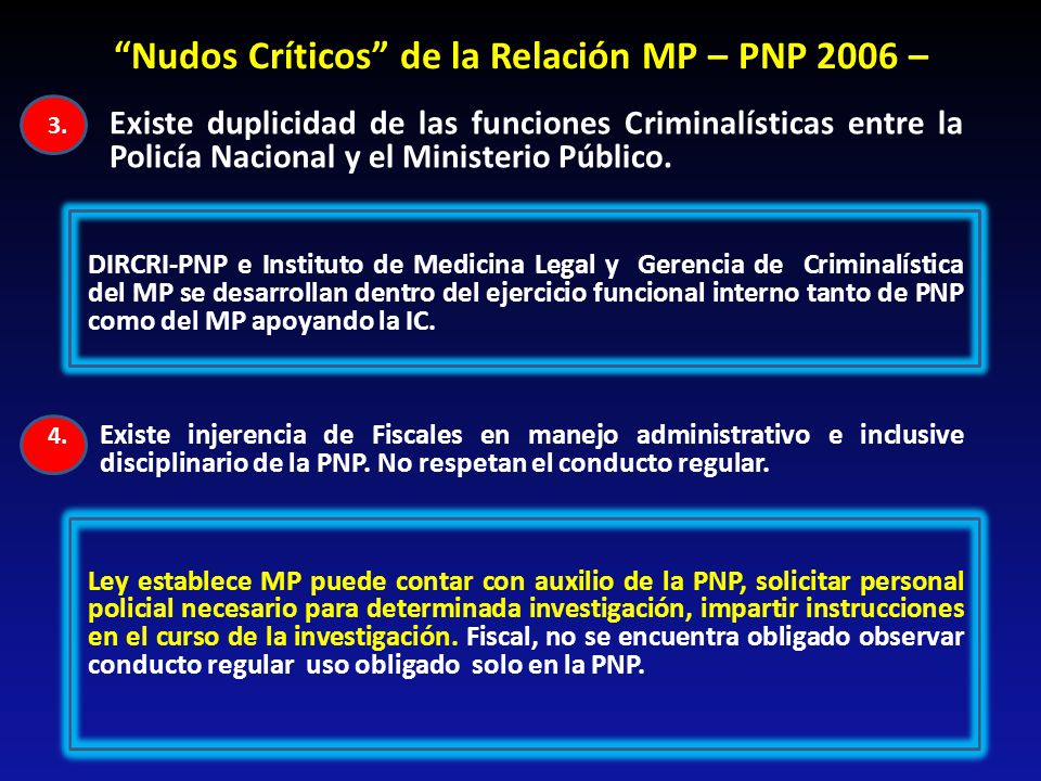 Nudos Críticos de la Relación MP – PNP 2006 –
