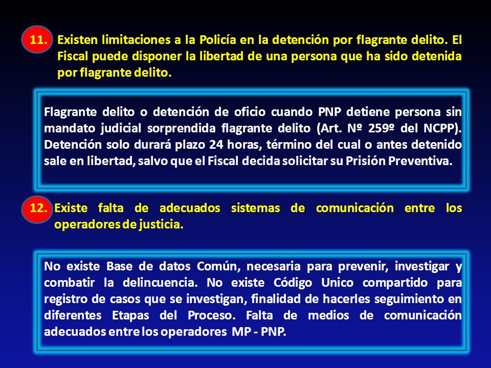 Existen limitaciones a la Policía en la detención por flagrante delito