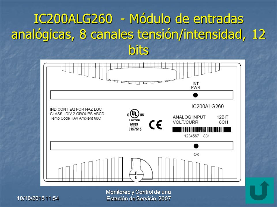Monitoreo y Control de una Estación de Servicio, 2007