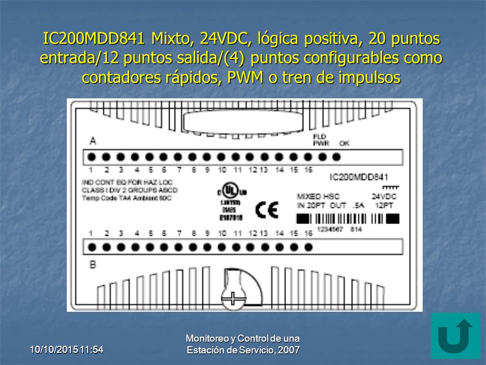 Monitoreo y Control de una Estación de Servicio, 2007