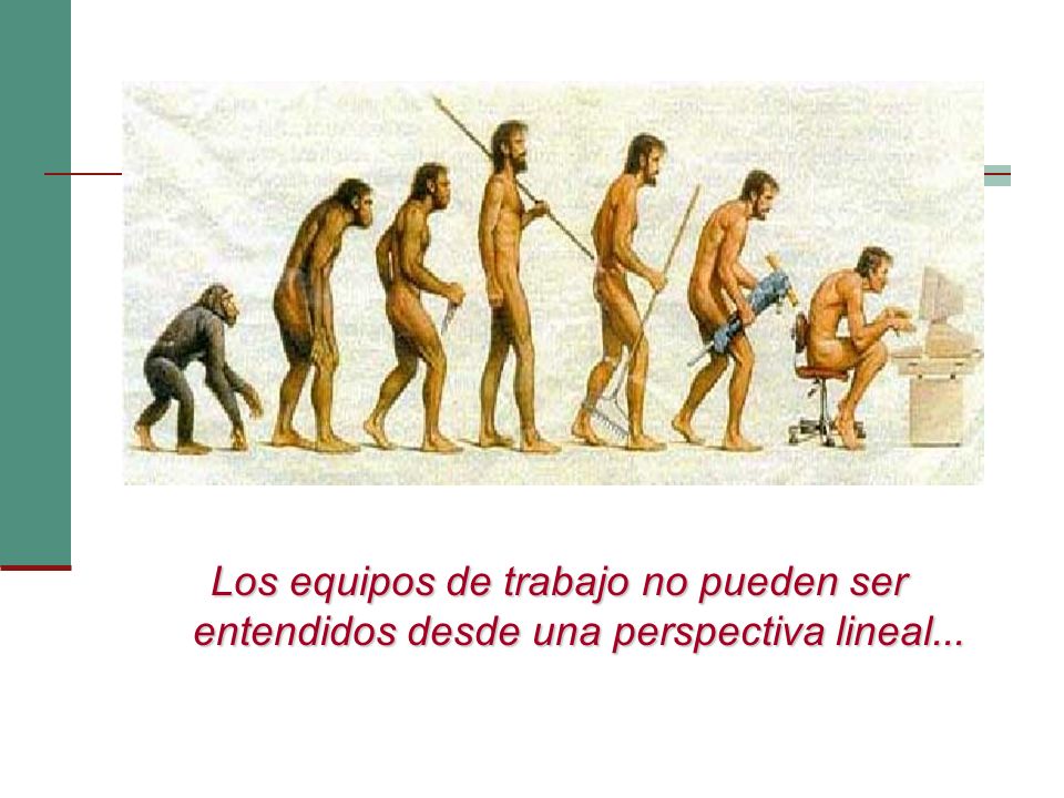 Los equipos de trabajo no pueden ser entendidos desde una perspectiva lineal...