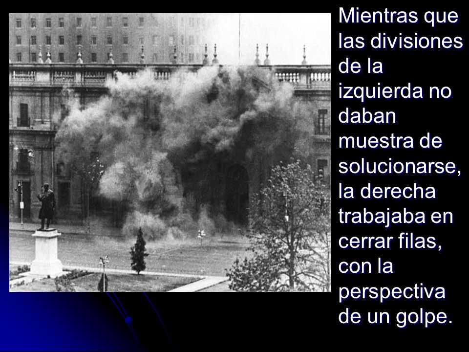 Mientras que las divisiones de la izquierda no daban muestra de solucionarse, la derecha trabajaba en cerrar filas, con la perspectiva de un golpe.