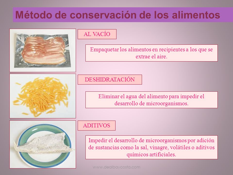 Empaquetar los alimentos en recipientes a los que se extrae el aire.