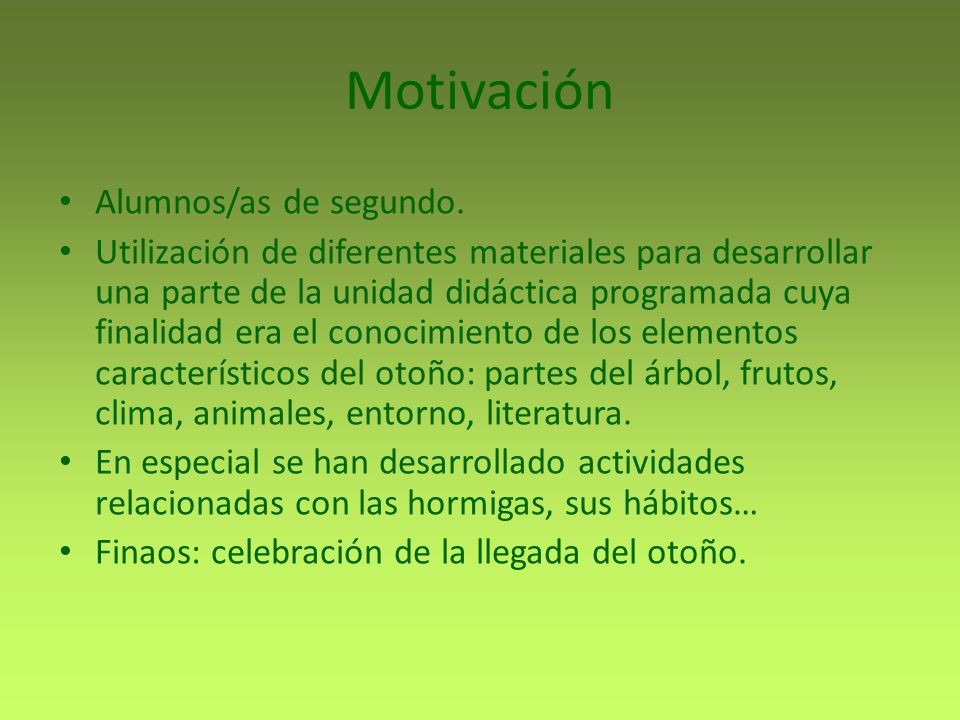 Motivación Alumnos/as de segundo.