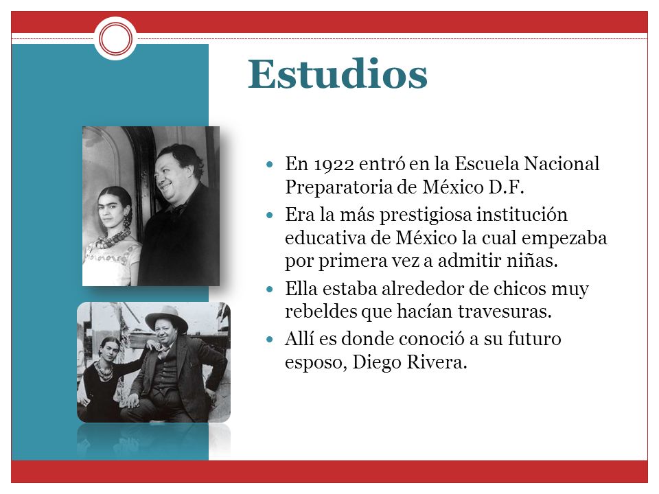 Estudios En 1922 entró en la Escuela Nacional Preparatoria de México D.F.
