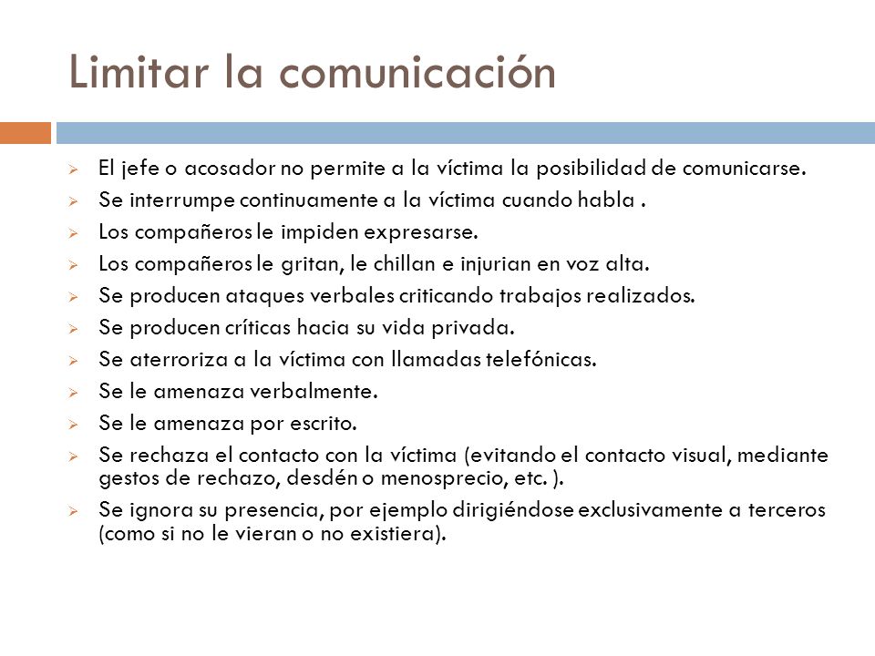 Limitar la comunicación
