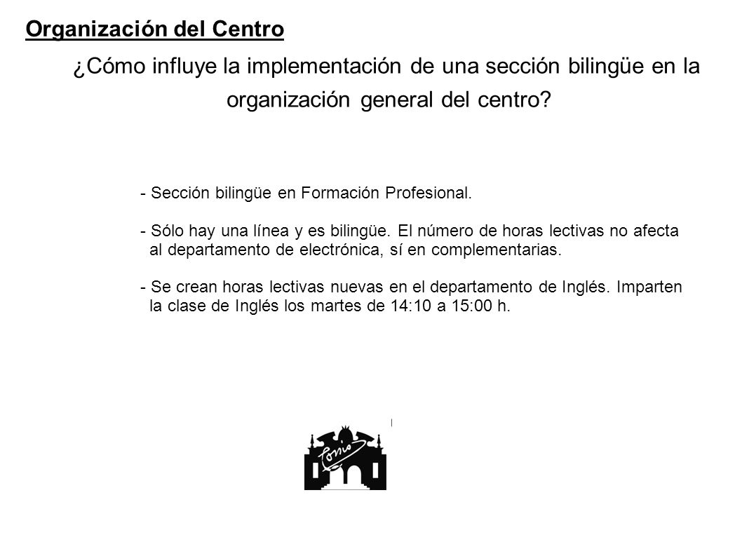 Organización del Centro